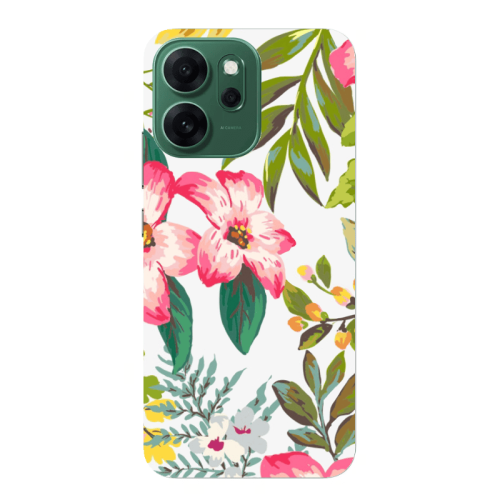 Oppo 14 F Red laves Transparent Silicone TPU Θήκη